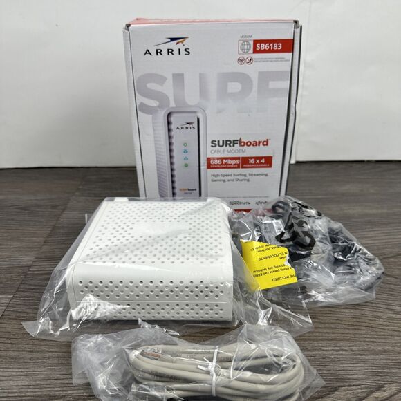 ARRIS SURFboard SB6183 Cable‎ Modem 16x4 Channels DOCSIS 3.0 - white S6 - Picture 1 of 6